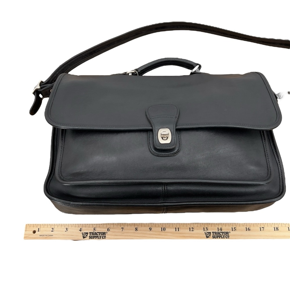 Coach Vintage Classic Black Metropolitan Crossbody Leather Briefcase | #5180 - Picture 14 of 16
